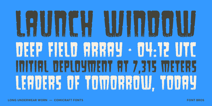 Long Underwear Worn Font Poster #2