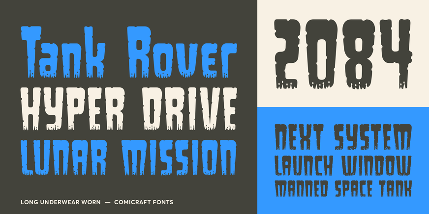Long Underwear Worn Font Poster #3
