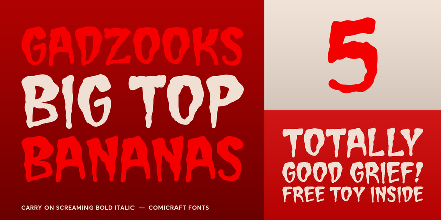 Carry on Screaming Bold Italic Font Poster #3