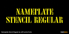 Nameplate Stencil Regular Thumbnail #1