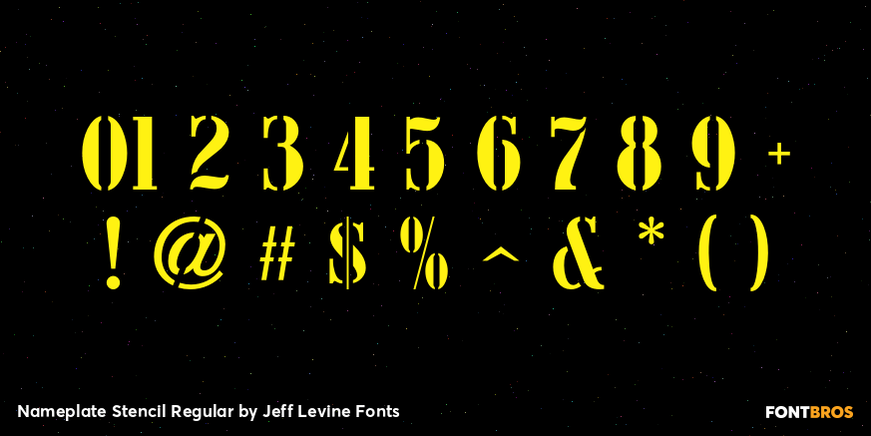 Nameplate Stencil Regular Font Poster #4