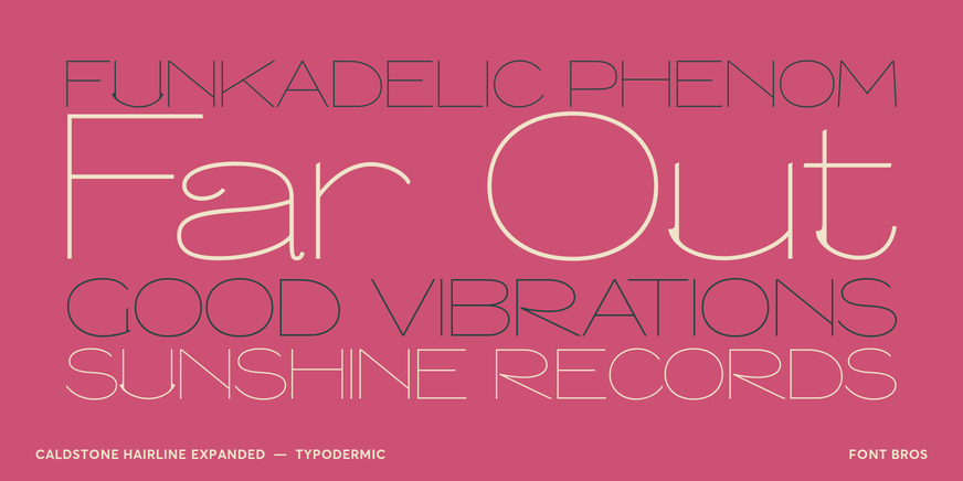 Caldstone Hairline Expanded Font Poster #2