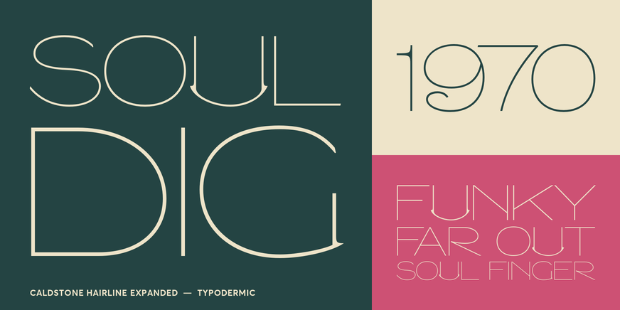 Caldstone Hairline Expanded Font Poster #3