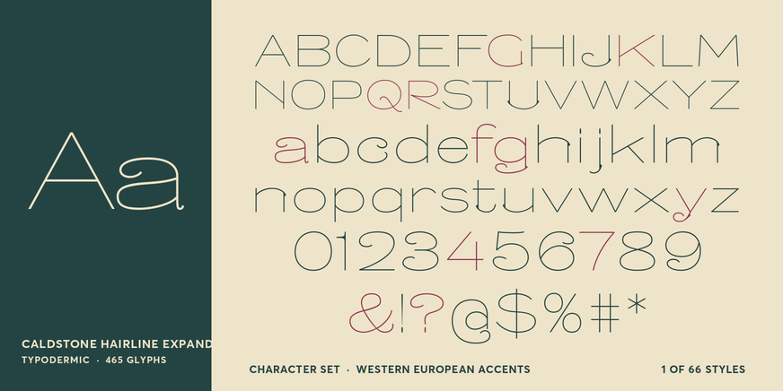 Caldstone Hairline Expanded Font Poster #4