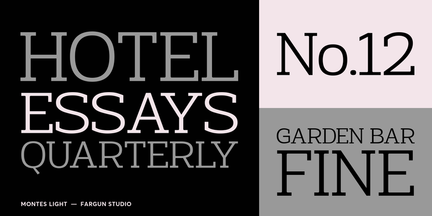 Montes Light Font Poster #3