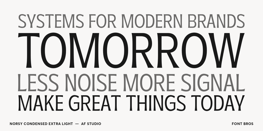 Norsy Condensed Extra Light Font Poster #2