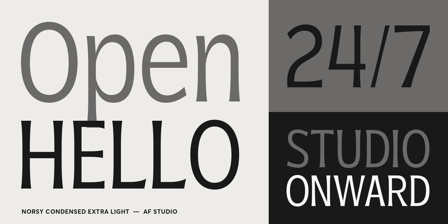 Norsy Condensed Extra Light Font Poster #3