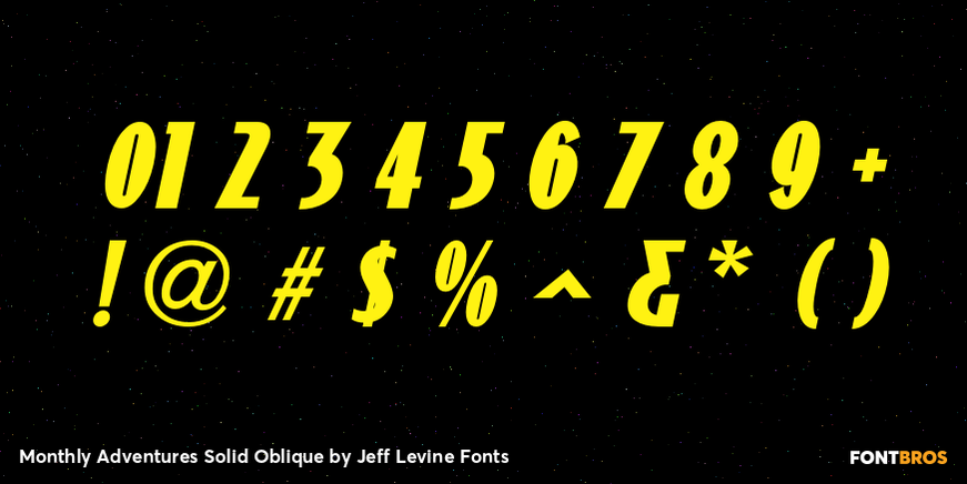 Monthly Adventures Solid Oblique Font Poster #4