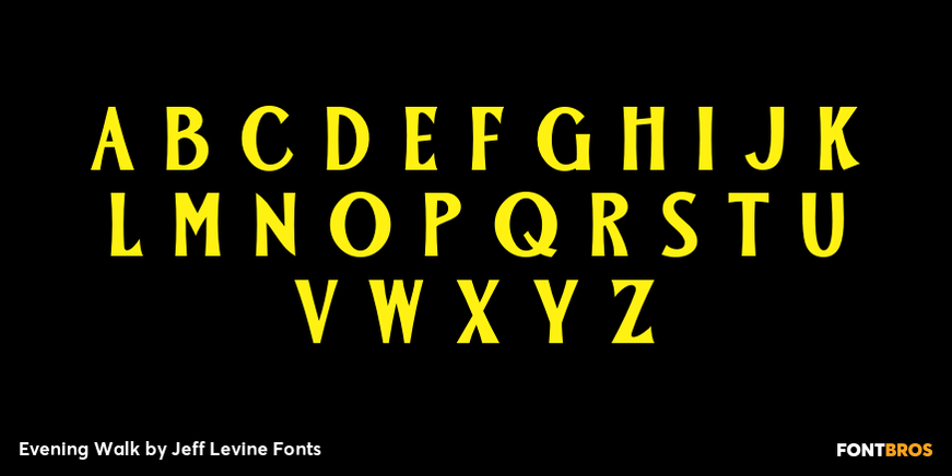 Evening Walk Font Poster #2