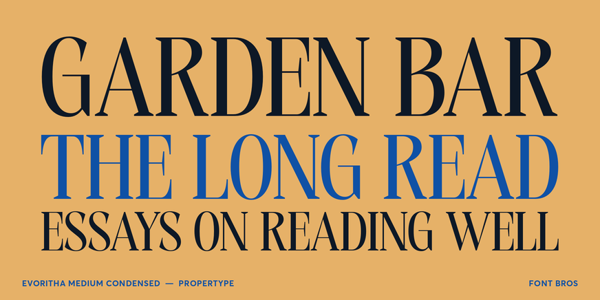Evoritha Medium Condensed Font Poster #2