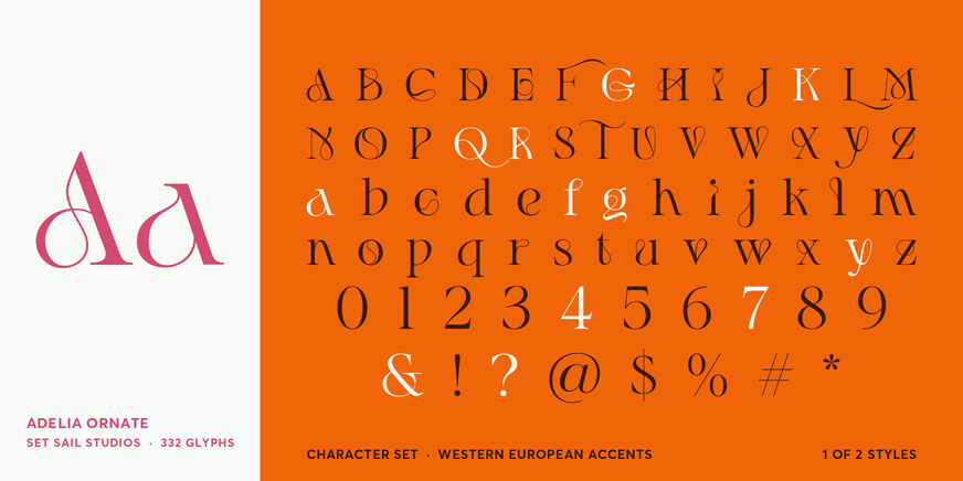 Adelia Ornate Font Poster #4
