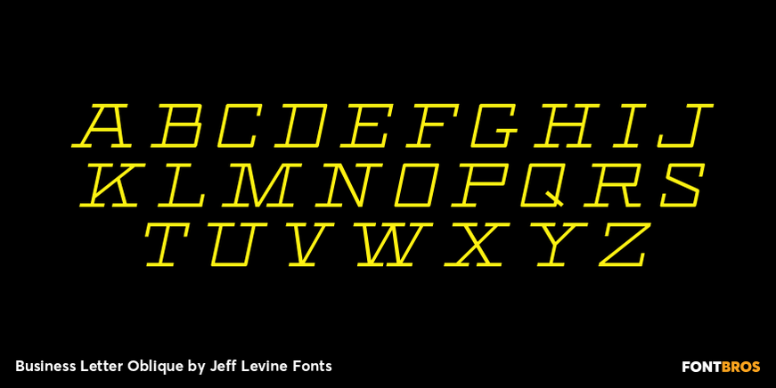 Business Letter Oblique Font Poster #2