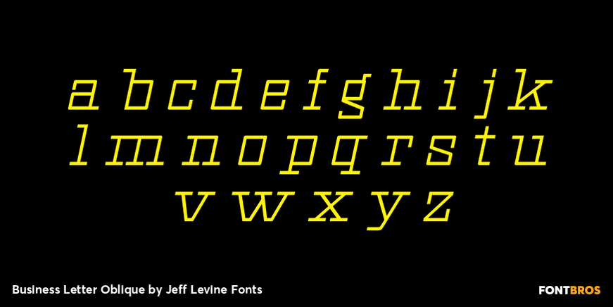 Business Letter Oblique Font Poster #3
