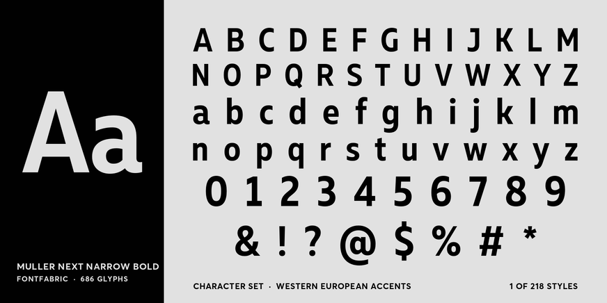 Muller Next Narrow Bold Font Poster #4