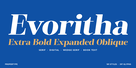 Evoritha Extra Bold Expanded Oblique Thumbnail #1