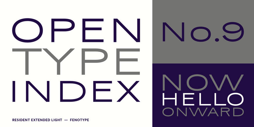 Resident Extended Light Font Poster #3