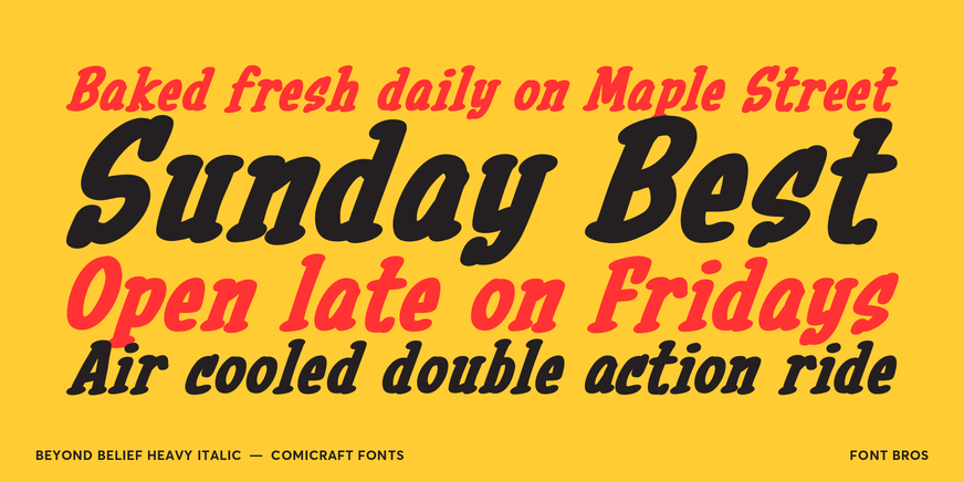 Beyond Belief Heavy Italic Font Poster #2