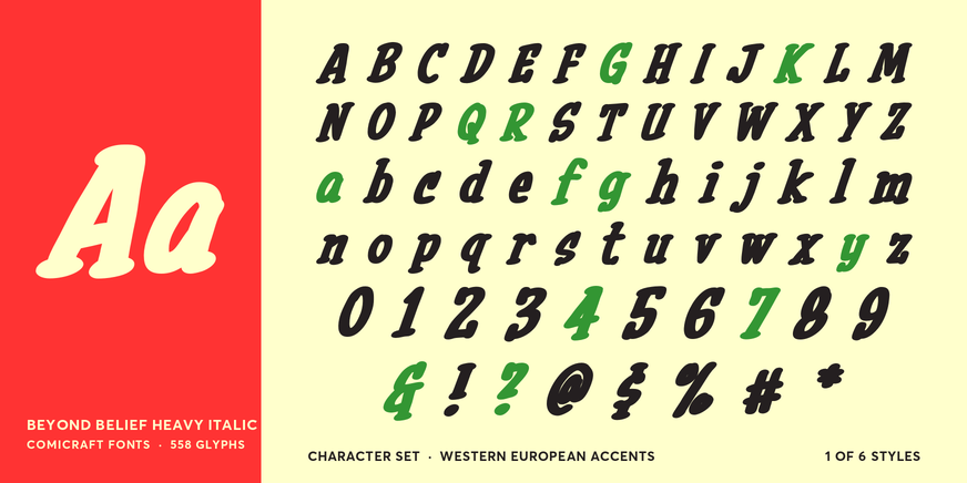 Beyond Belief Heavy Italic Font Poster #4