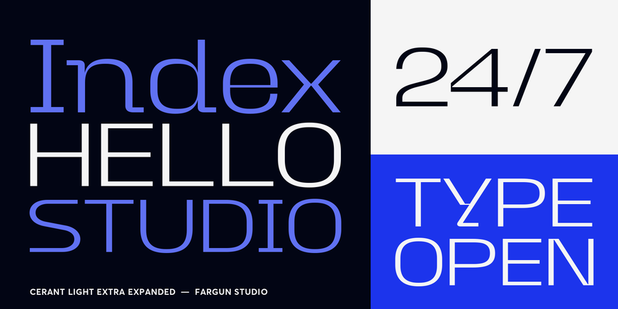 Cerant Light Extra Expanded Font Poster #3