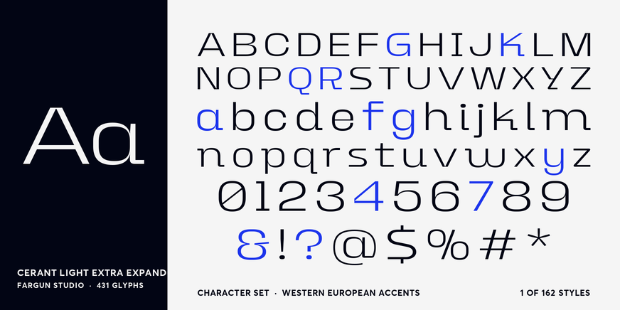 Cerant Light Extra Expanded Font Poster #4