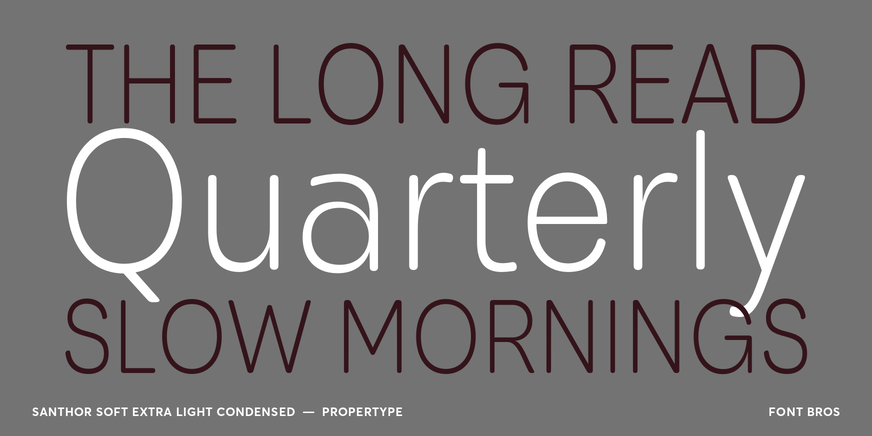 Santhor Soft Extra Light Condensed Font Poster #2