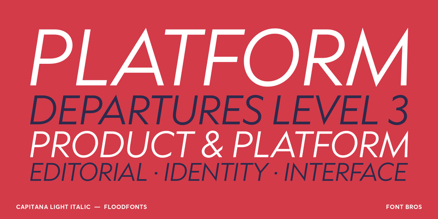 Capitana Light Italic Font Poster #2