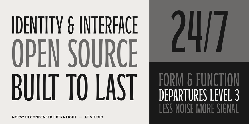 Norsy UlCondensed Extra Light Font Poster #3