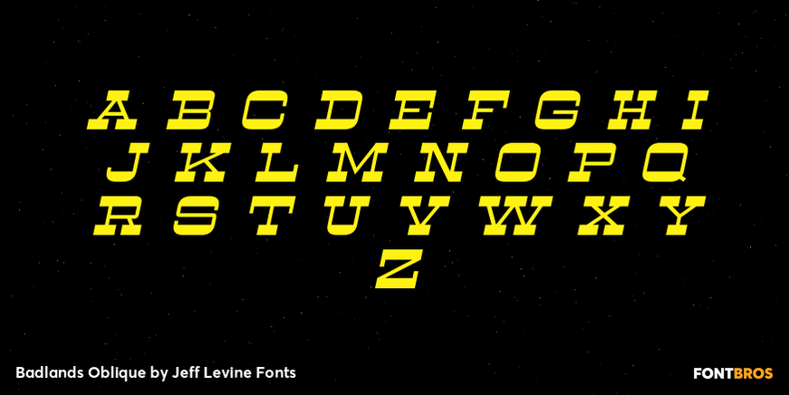 Badlands Oblique Font Poster #2