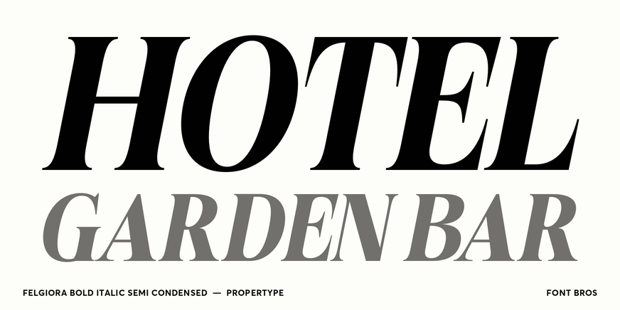 Felgiora Bold Italic Semi Condensed Font Poster #2