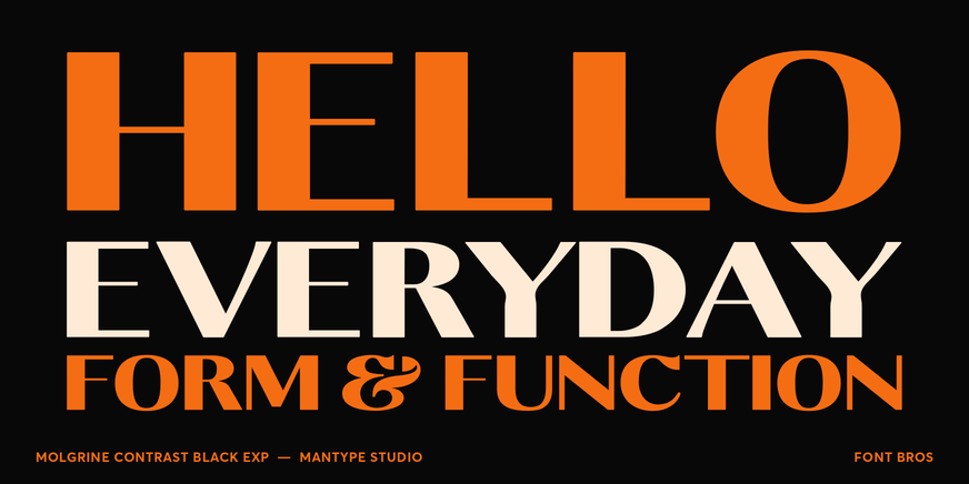 Molgrine Contrast Black Exp Font Poster #2