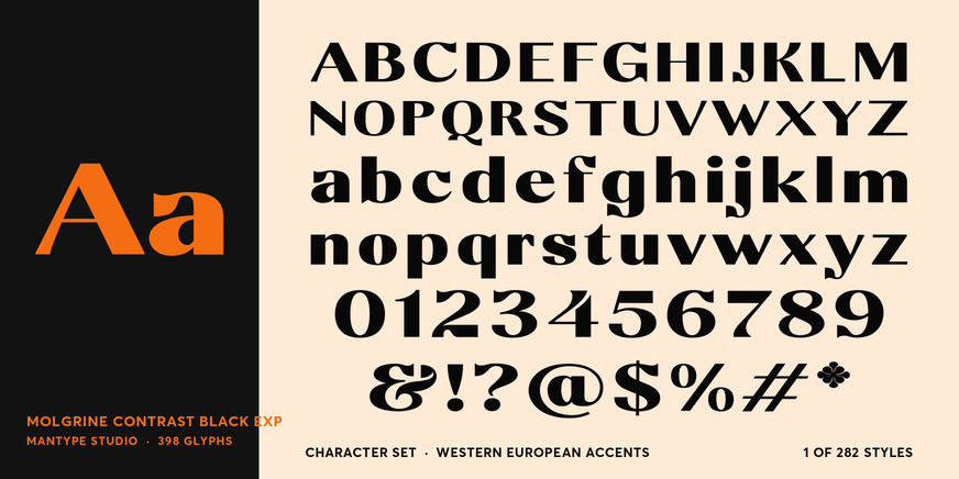 Molgrine Contrast Black Exp Font Poster #4