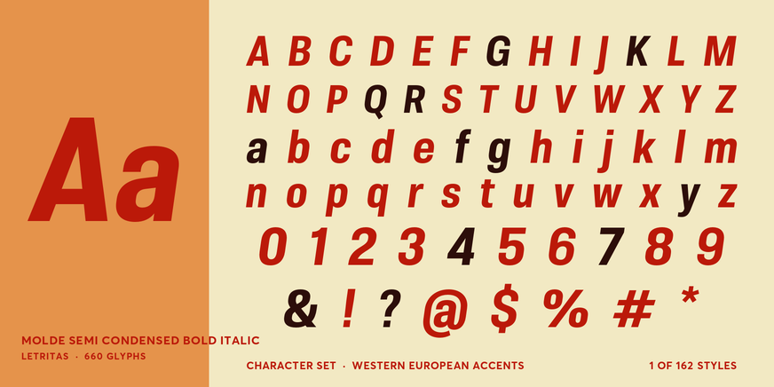 Molde Semi Condensed Bold Italic Font Poster #4