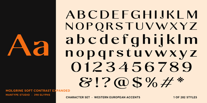Molgrine Soft Contrast Expanded Font Poster #4