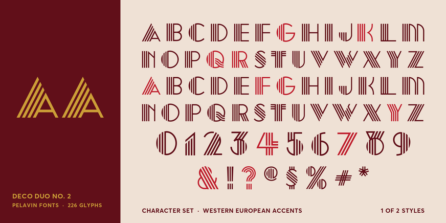 Deco Duo No. 2 Font Poster #4