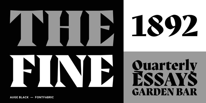 Auge Black Font Poster #3