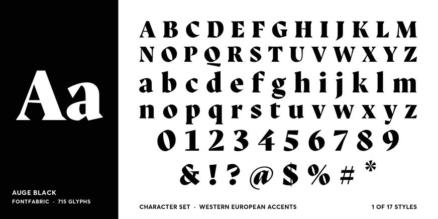 Auge Black Font Poster #4