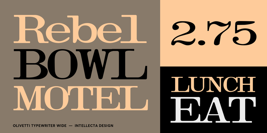 Olivetti Typewriter Wide Font Poster #3