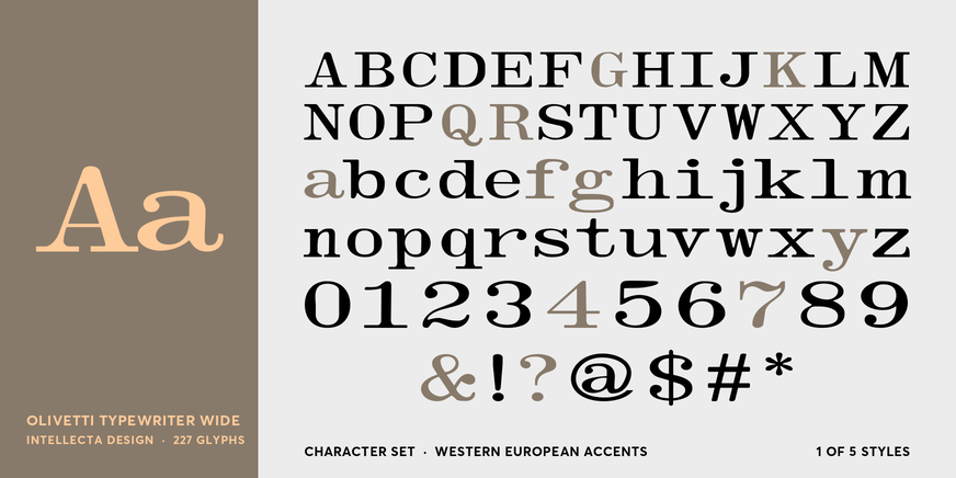Olivetti Typewriter Wide Font Poster #4