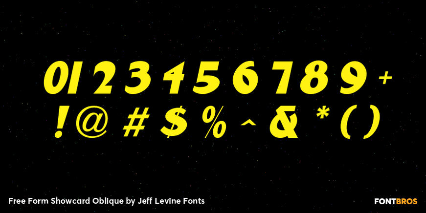 Free Form Showcard Oblique Font Poster #4